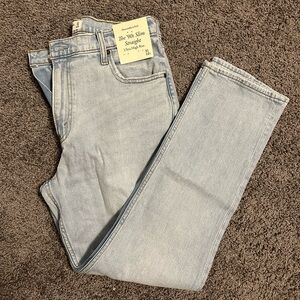 Abercrombie high rise straight jeans